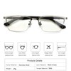 Progressive Multifocal Computer Reading Glasses Blue Light Blocking for Men