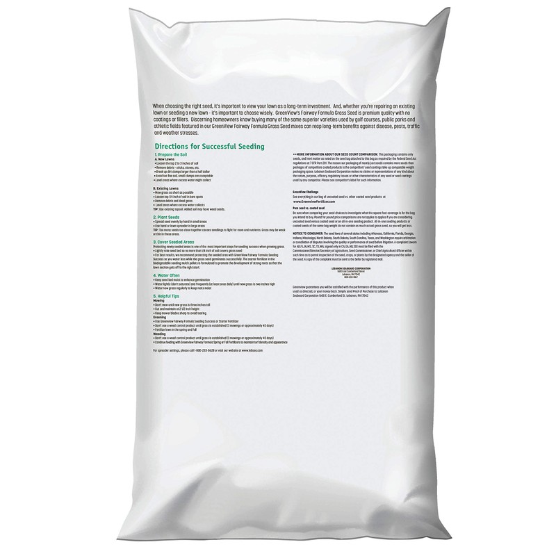 GreenView 2829338 Sun & Shade Mixture Fairway Formula Grass Seed,