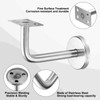 sourcing map 2Pcs Stainless Steel Hand Rail Brackets, 4" Flat