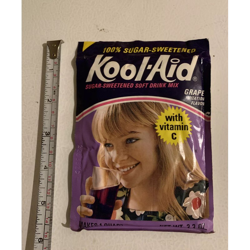Kool-Aid Vintage 1970sKool Aid Full Unopened Pack Grape Sugar Sweetened