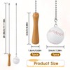 Hariendny Baseball Bats Ceiling Fan Pull Chain Ornaments, Fan Chain