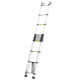 Happybuy Telescoping Ladder, 20.3FT Aluminum Lightweight Extension Ladder. Multi-Button Retractable Collapsible Ladder
