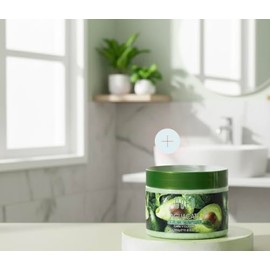 BoEn Exfoliante de Aguacate para Cara y Cuerpo, Crema Limpiadora Profunda e Hidratante, Elimina Células Muertas y Suaviza la Piel, Tarro de 350g (11.8