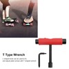 EVTSCAN Skateboard T-Tool, 3-Hole Skate Wrench, for Repairing, Adjusting, Assembly,