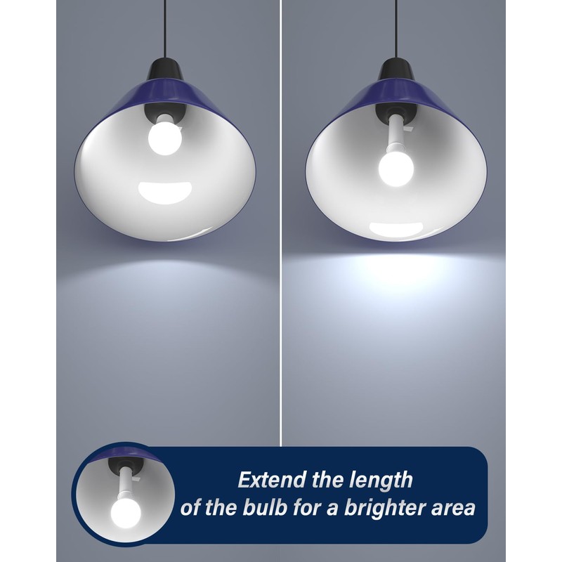 BrightArk E26 Light Socket Extender, 4 Pack 12CM/4.72 inch Light