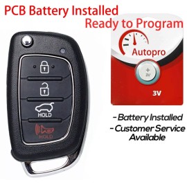autopro-tool Keyless Remote Control Car Key Fob Fits 2013 2014 2015 2016 Hyundai Santa Fe
