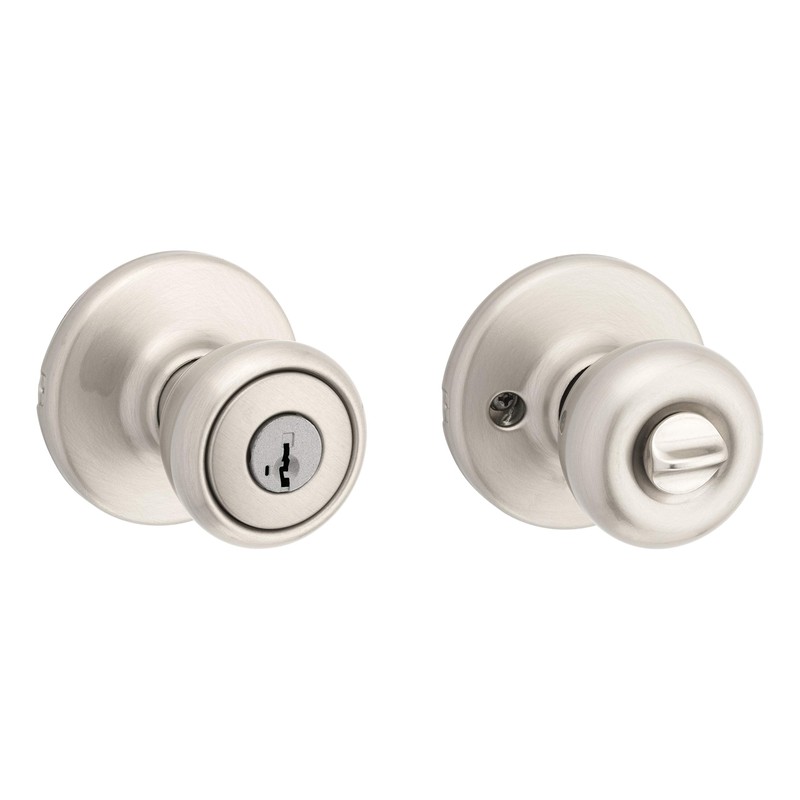 Kwikset Tylo Entry Door Knob with Lock and Key, Secure