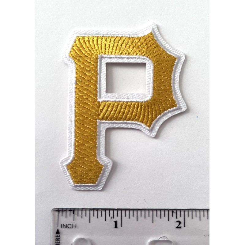 PITTSBURGH PIRATES EMBROIDERED IRON ON PATCH 2.5” X 2” FREE