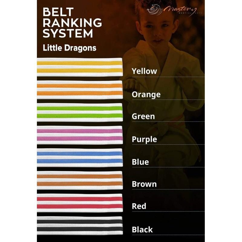 Mastery Little Dragons (White belt/double Black stripe, 0)