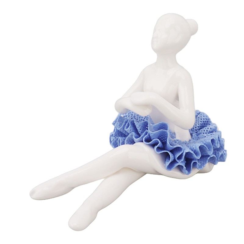 Ballerina Statue Beautiful Relaxed Mood Delicate Ceramic Ballet Dancer Figurine