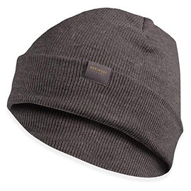 MERIWOOL Kids’ Beanie - Merino Wool Ribbed Knit Winter Hat for Boys and Girls Gray Heather
