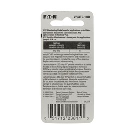Bussmann VP/ATC-15ID easyID Illuminating Blade Fuse, (Pack of 10)