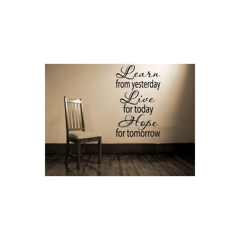 LEARN LIVE HOPE ~ WALL DECAL, HOME DECOR 13" X