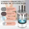 Limpiador Automatico Pinceles Brochas Maquillaje Electrico Color Blanco
