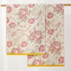 YiLUOMO Hand Towel Soft All-Over Flora Print 100% Cotton Muslin