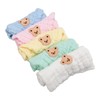 5PCS Cotton Kids Face Towels Good Absorbent Skin Friendly Reusable