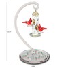 Handcrafted Glass Baron Cardinal's Delight Feeder 5 Inches Tall