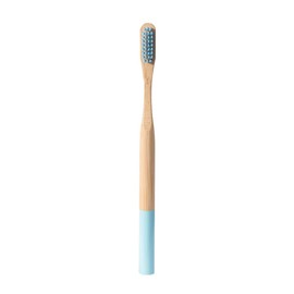GLEAVI 4pcs Bamboo Toothbrushes Soft Bristles for Adults Travel Home Use Sky- Ergonomic Design for Comfortable Grip No Drying Required