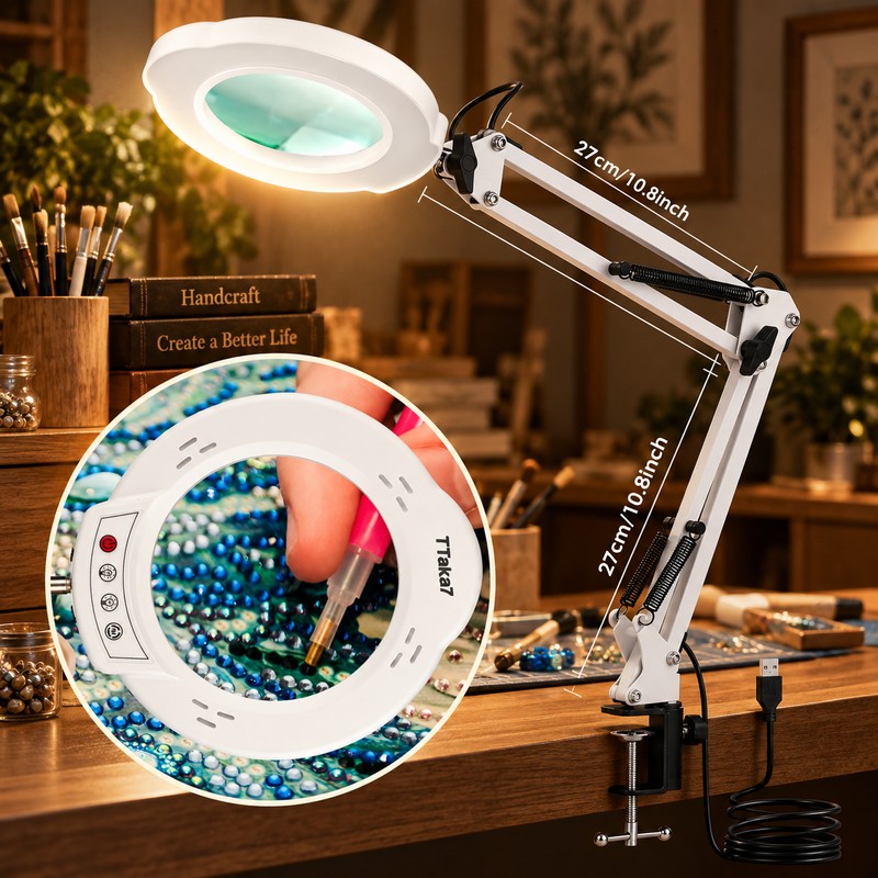 LED Magnifying Lamp for Precision Work – 72 LED USB