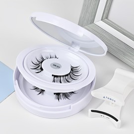 ORGYAML Magnetic Eyelashes, Magnetic Eyelashes Without Eyeliner, No Glue Required, Magnetic Eyelashes, Natural Look, Easy to Wear and Remove