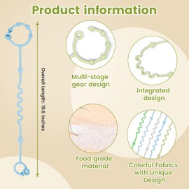 RTMOK Toy Straps for Baby,Silicone Setpacifier Clip,Applies to Car Seat Toy,Teether Toy,High Chair,Stroller Accessories,Baby Toy Clips,Cribs,Rocking Chair