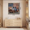 American Truck Puzzles for Adults 1000 Pieces, Vintage USA Flag