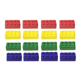 Curious Minds Busy Bags 12 Building Brick Block Stress Balls Small Novelty Toy - Party Favors