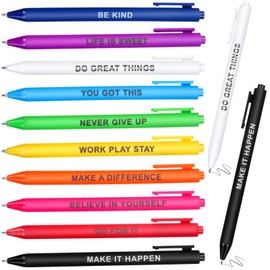 30 Pcs Inspirational Ballpoint Pens Motivational Quotes Funny Ballpoint Pens Colorful Thank You Pens Motivational Messages Ink Pen for Coworkers Employee Teacher Staff Students School Office Supplies