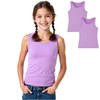 Huata Girls Tank Top 2 Packs Racerback Sleeveless Dance Athletic