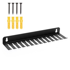 Kokone 13 Cable Slot Cable Hanger and Organizer, Wall Mounted Cable Hanger,Iron Cable Rack-Slots Width from 6 to 9mm for Cord Management,Black