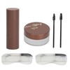 Eyebrow Powder Stamp Kit with 2Pcs Brushes 20Pcs Stencils Long