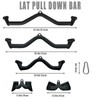 BLUSLM Lat Pull Down Bar T bar Row Attachment，V Bar