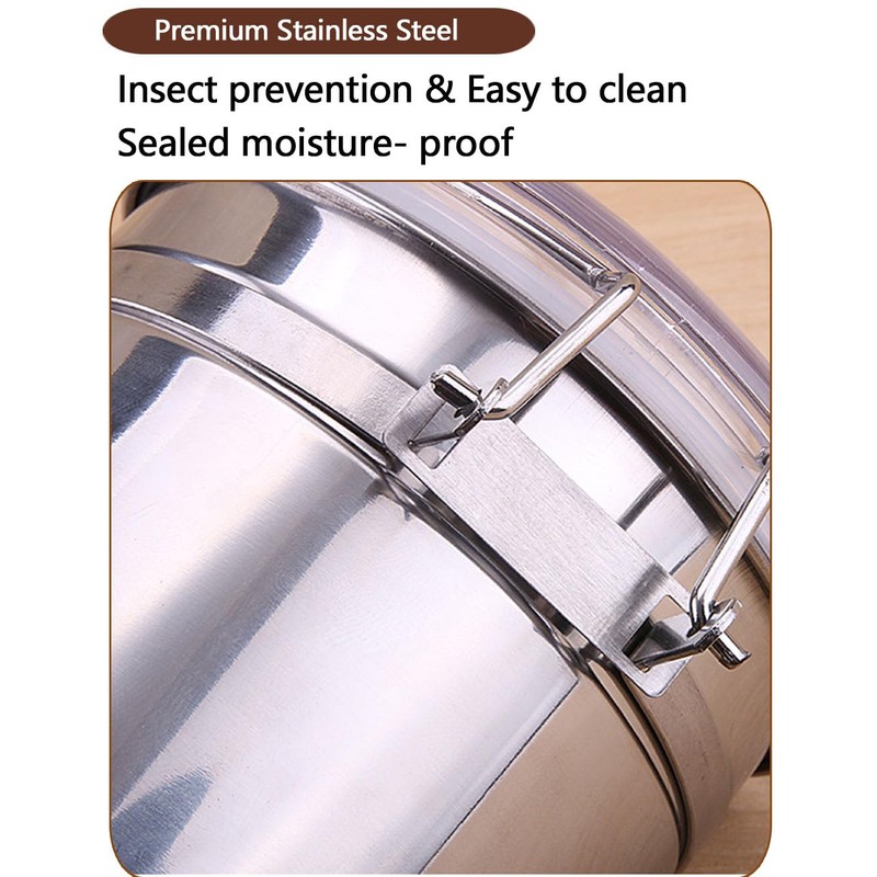 Walktosun Stainless Steel Food Container with Clear Lids Airtight Storage