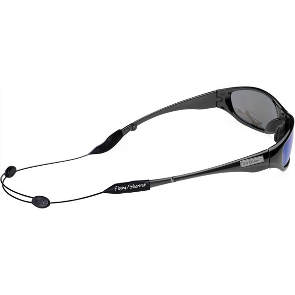 Flying Fisherman Cable Zip Adjustable Sunglasses Retainer - Black