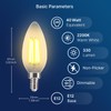 FLSNT 40W Equivalent LED Chandelier Light Bulbs, Dimmable Amber LED