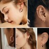 9 Pails Rose Gold Hoop Earrings set for Women Trendy,Hypoallergenic