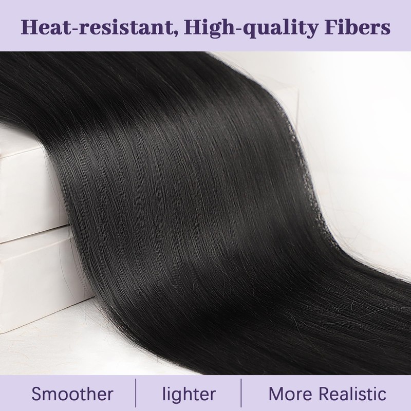 Drawstring Ponytail Extension, Long Straight Pony Tails Hair Extensions Natural