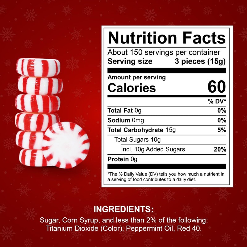 Starlight Peppermints Candy Individually Wrapped - Starlight Mints Hard Candy
