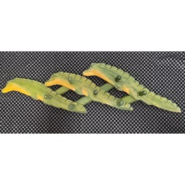 Unbranded HAND CARVED & PAINTED ALLIGATOR COAT RACK or HANGER HAT RACK