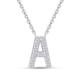 SAVEARTH DIAMONDS Moissanite Initial Necklace for Women, Round Lab Created Moissanite Diamond Letter A-Z Pendant Necklace In 18K Gold Plated Jewelry 18+2” Adjustable Chain (0.14 Cttw To 0.30 Cttw),