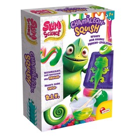 Lisciani - SLUMI Science Squish Chameleon - DIY Chemistry Experiment from 7 Years - Thermo-Squishy Toy for DIY - Colour Changing at Temperature - Children's Chameleon Shape Craft Kit