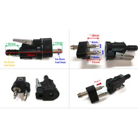Boat Motor Male Adaptor + Fuel Connector Kit 0397444 0766442 0174508 017674 5/16" for Johnson Evinrude OMC BRP Outboard 8MM Fuel Boat Engine