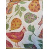 TWO Individual Napkins Birds Pears Ivory Lunch for Decoupage (1213)
