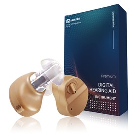 Hearing Aids, Hearing Aids for Seniors Hearing Amplifier with Noise Cancelling, Hearing Aid Amplifier with 3 Sizes Ear Tips Mini Hearing Assist 1 Devices 2 Pack Invisible Hearing Aids