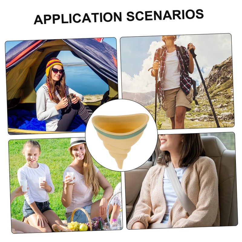 Kisangel Female Urinal Funnel Compact Lightweight Urination Device Camping Hiking