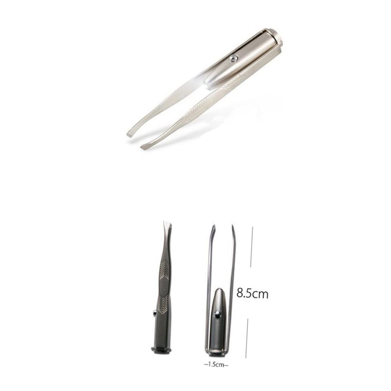 Gatuida Creative Led Eyebrow Tweezer with Light for Precise Hair