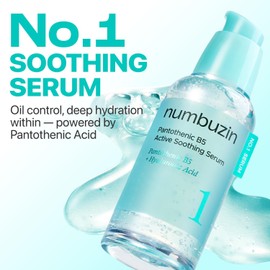 numbuzin Suero No.1 Suero Calmante Activo Pantoténico B5 Calmante, Hidratante Ácido Pantoténico, Niacinamida Control Del Exceso De Aceite, Reduce Los Brotes, Acné Piel Grasa, Propensa Al Acn