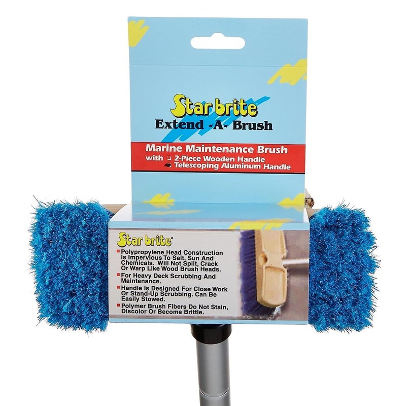 Star brite Brush & Compact Handle Combo - Extends 2'-4'