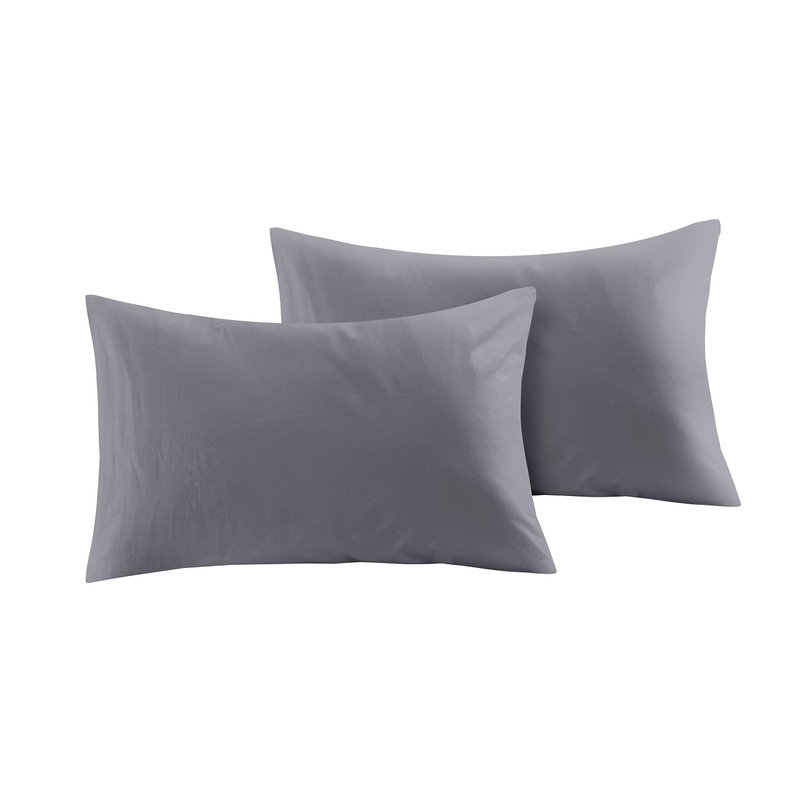 GMTEXTILES 100% polyCotton Bedding Duvet Cover Sets. (Single, Grey)