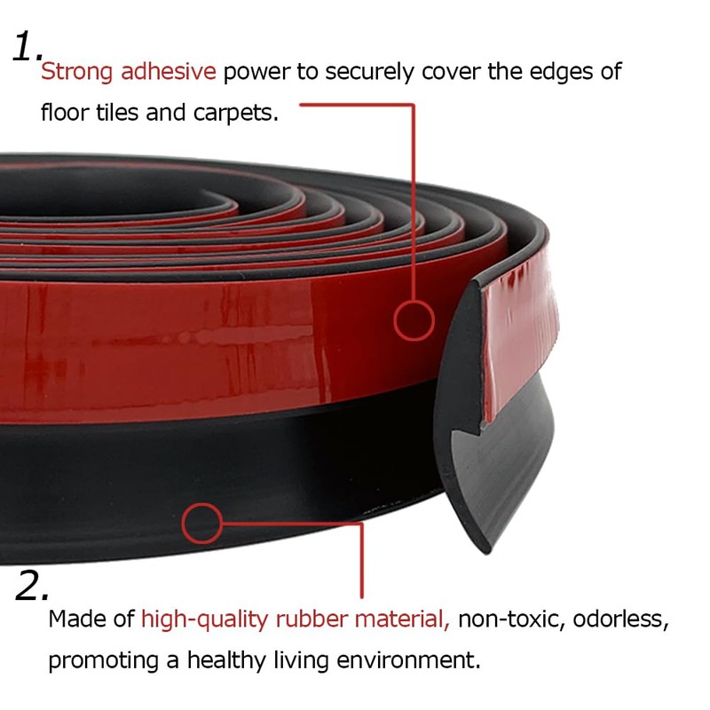 Aroilder Carpet Floor Transition Strip 10Ft, Self-Adhesive Carpet to Tile